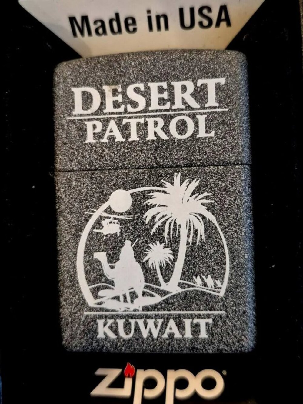 Kuwait Ironstone Desert Patrol Zippo Lighter